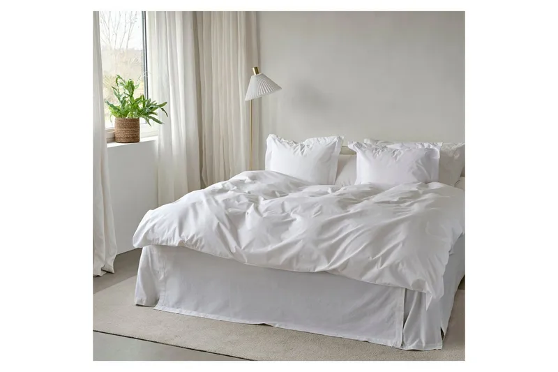 Påslakanset Enkelsäng 2-Dels Egyptisk Bomull Vit - Textil & mattor - Sängkläder - Bäddset & påslakanset