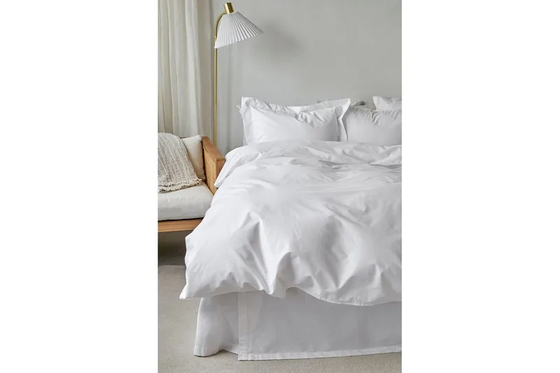 Påslakanset Enkelsäng 2-Dels Egyptisk Bomull Vit - Textil & mattor - Sängkläder - Bäddset & påslakanset