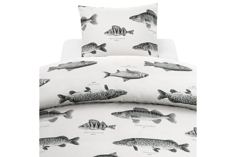 Påslakanset Enkelsäng 2-Dels Fiske Vit, Franzén
