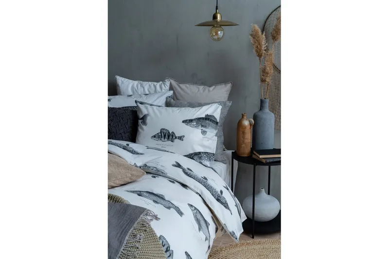 Påslakanset Enkelsäng 2-Dels Fiske Vit - Franzén - Textil & mattor - Sängkläder - Bäddset & påslakanset