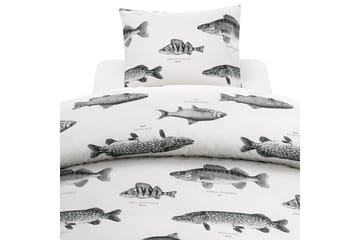 Påslakanset Enkelsäng 2-Dels Fiske Vit - Franzén - Textil & mattor - Sängkläder - Bäddset & påslakanset