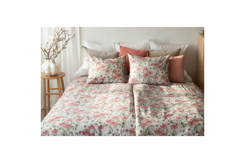 Påslakanset Enkelsäng 2-Dels Fleur - Rosa - Textil & mattor - Sängkläder - Bäddset & påslakanset