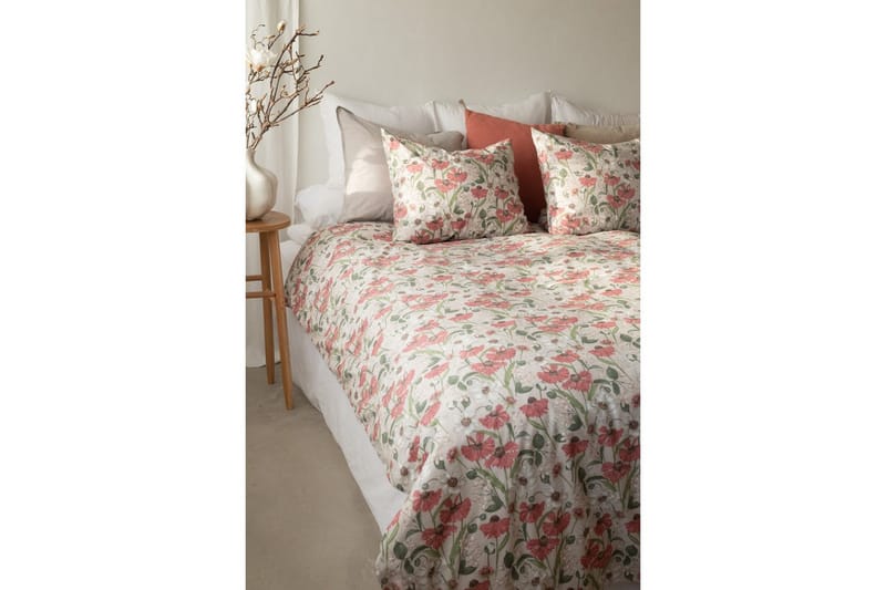 Påslakanset Enkelsäng 2-Dels Fleur - Rosa - Textil & mattor - Sängkläder - Bäddset & påslakanset