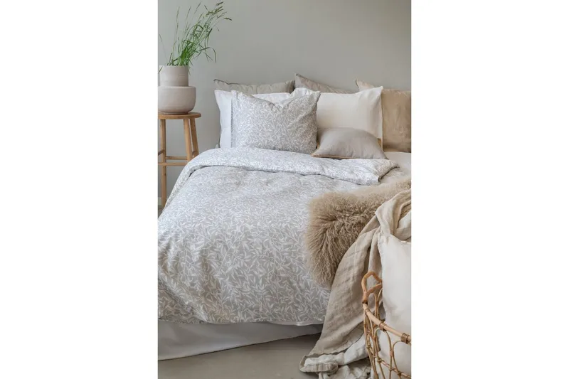 Påslakanset Enkelsäng 2-Dels Garden - Greige - Textil & mattor - Sängkläder - Bäddset & påslakanset