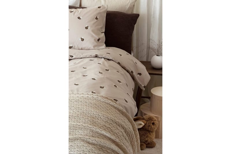 Påslakanset Enkelsäng 2-Dels Humla Sand - Textil & mattor - Sängkläder - Bäddset & påslakanset