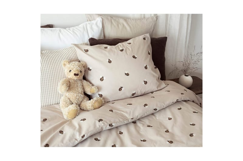 Påslakanset Enkelsäng 2-Dels Humla Sand - Textil & mattor - Sängkläder - Bäddset & påslakanset