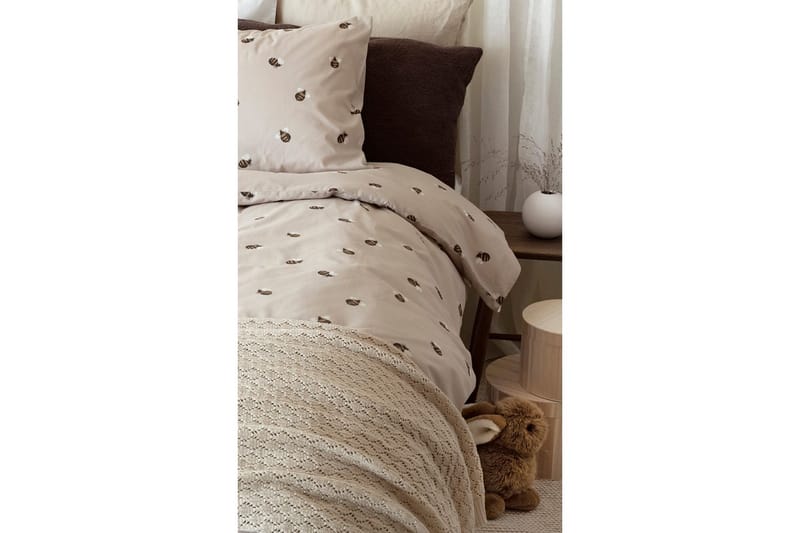 Påslakanset Enkelsäng 2-Dels Humla Sand - Textil & mattor - Sängkläder - Bäddset & påslakanset