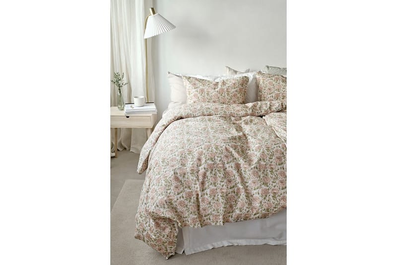 Påslakanset Enkelsäng 2-Dels Irma Flower Rosa - Textil & mattor - Sängkläder - Bäddset & påslakanset