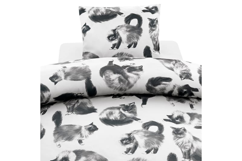 Påslakanset Enkelsäng 2-Dels Julis Grå, Borganäs of Sweden