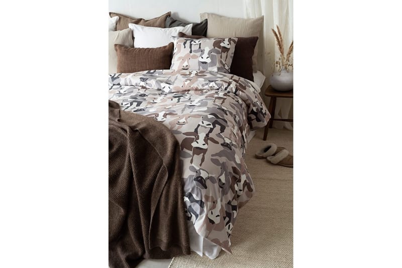 Påslakanset Enkelsäng 2-Dels Kossor Sand - Textil & mattor - Sängkläder - Bäddset & påslakanset