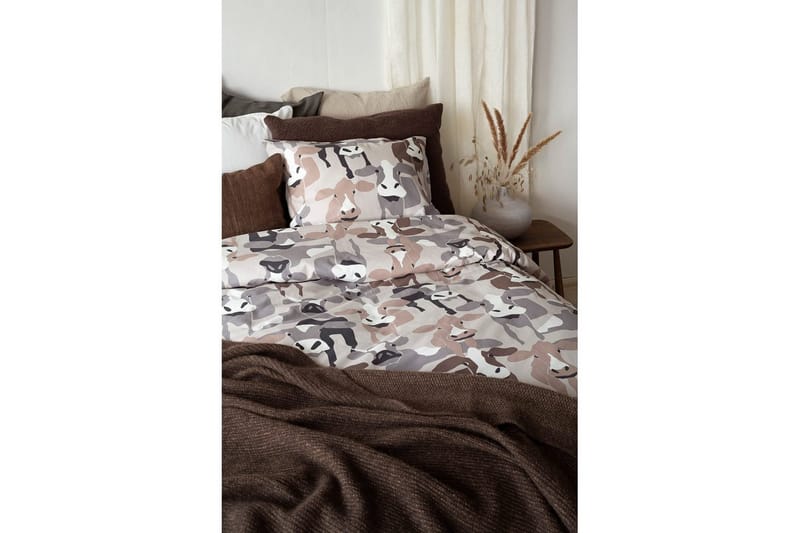 Påslakanset Enkelsäng 2-Dels Kossor Sand - Textil & mattor - Sängkläder - Bäddset & påslakanset