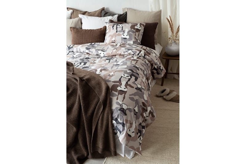 Påslakanset Enkelsäng 2-Dels Kossor Sand - Textil & mattor - Sängkläder - Bäddset & påslakanset