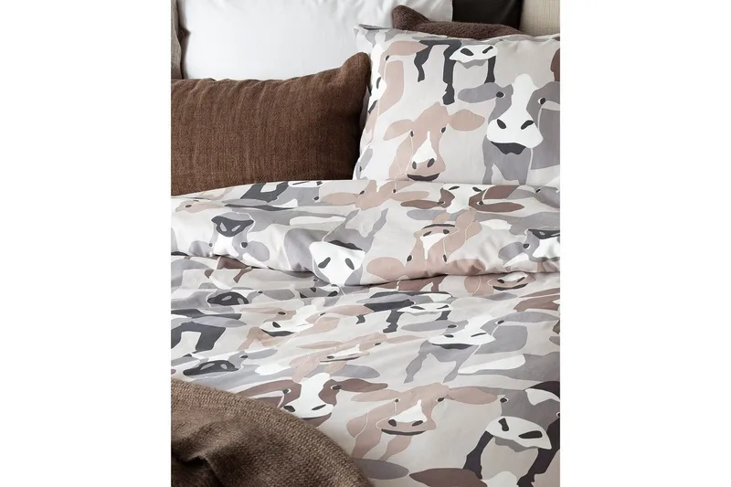 Påslakanset Enkelsäng 2-Dels Kossor Sand - Textil & mattor - Sängkläder - Bäddset & påslakanset