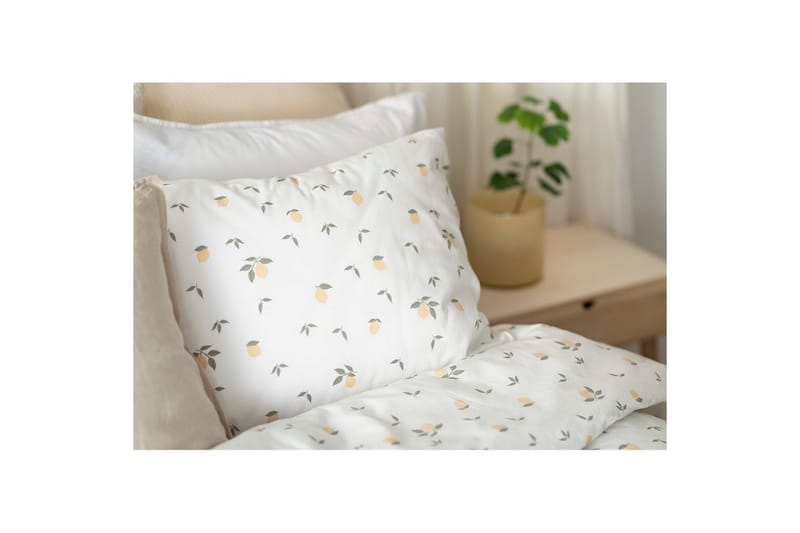 Påslakanset Enkelsäng 2-Dels Lemons Gul - Textil & mattor - Sängkläder - Bäddset & påslakanset