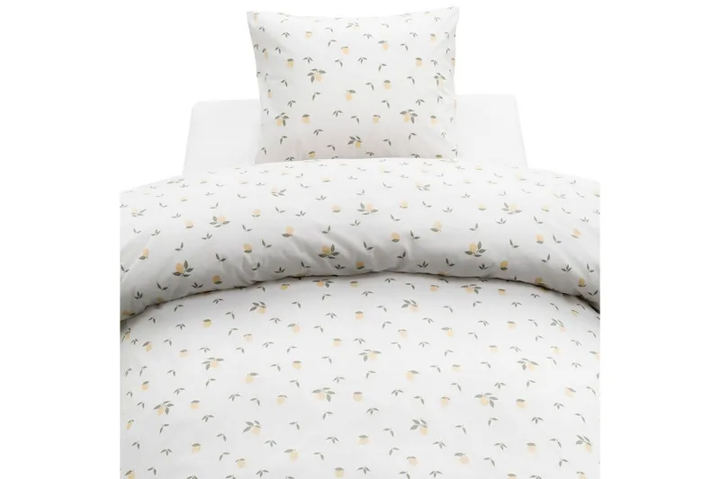 Påslakanset Enkelsäng 2-Dels Lemons Gul, undefined