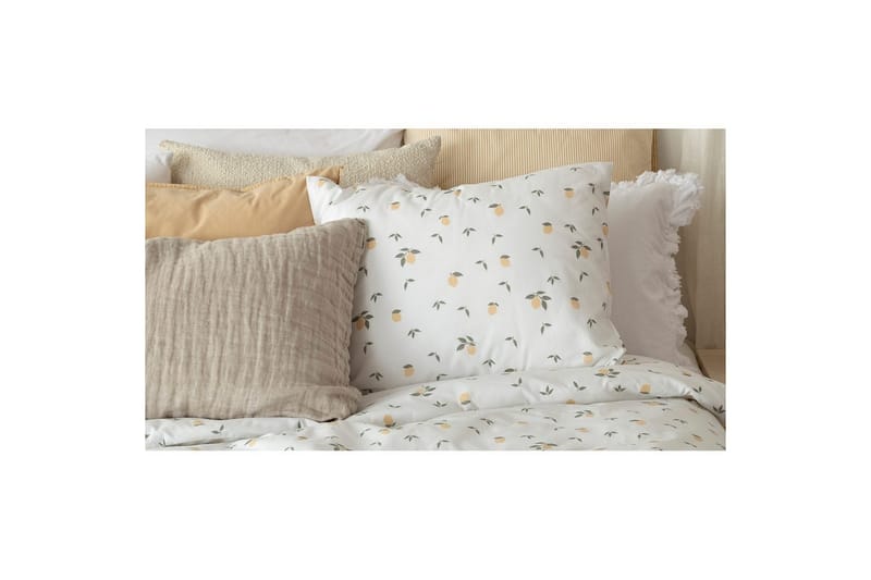 Påslakanset Enkelsäng 2-Dels Lemons Gul - Textil & mattor - Sängkläder - Bäddset & påslakanset