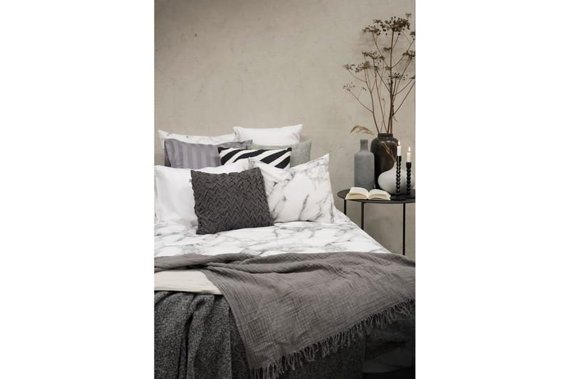 Påslakanset Enkelsäng 2-Dels Marmor Vit - Borganäs of Sweden - Textil & mattor - Sängkläder - Bäddset & påslakanset