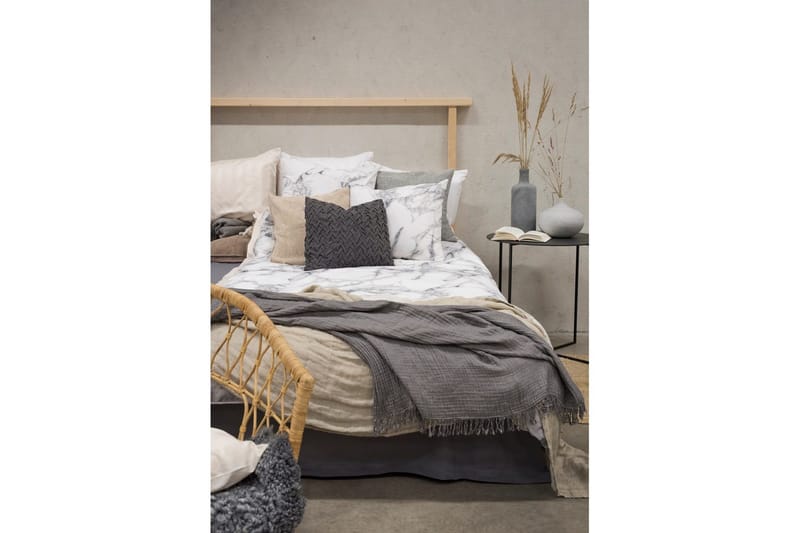 Påslakanset Enkelsäng 2-Dels Marmor Vit - Borganäs of Sweden - Textil & mattor - Sängkläder - Bäddset & påslakanset