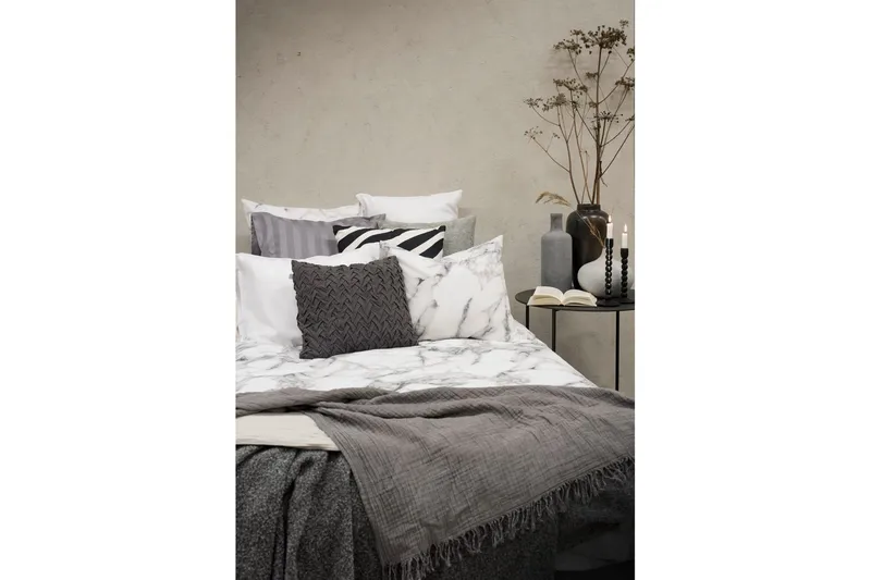 Påslakanset Enkelsäng 2-Dels Marmor Vit - Borganäs of Sweden - Textil & mattor - Sängkläder - Bäddset & påslakanset
