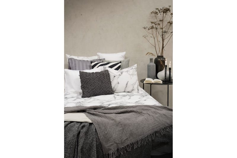 Påslakanset Enkelsäng 2-Dels Marmor Vit - Borganäs of Sweden - Textil & mattor - Sängkläder - Bäddset & påslakanset