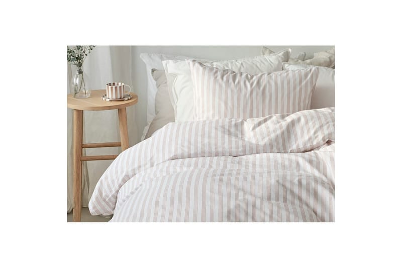 Påslakanset Enkelsäng 2-Dels Mirjam - Rosa - Textil & mattor - Sängkläder - Bäddset & påslakanset