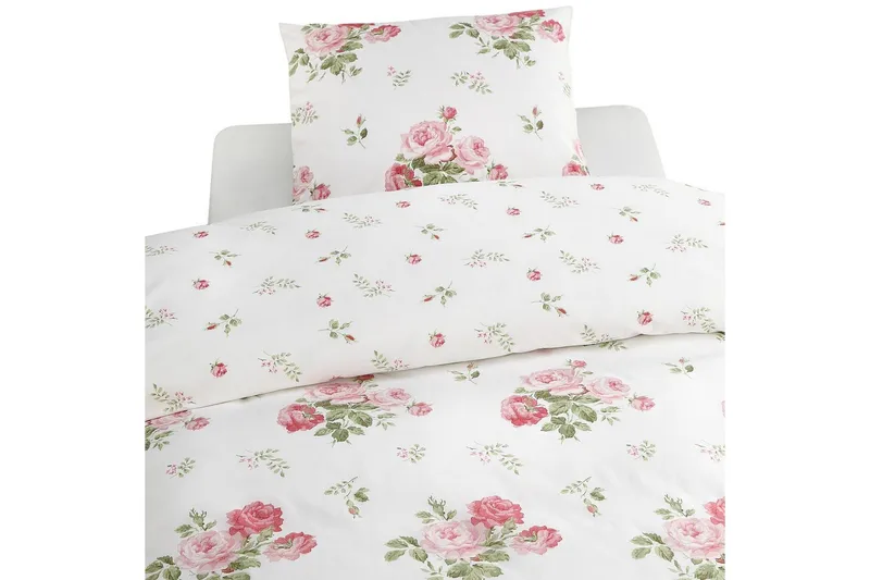 Påslakanset Enkelsäng 2-Dels New Dawn Rosa, Borganäs of Sweden