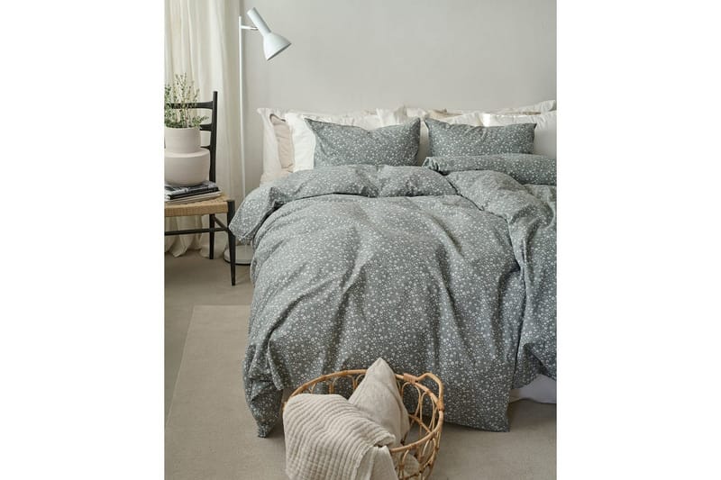 Påslakanset Enkelsäng 2-Dels Rita Flower Grön - Textil & mattor - Sängkläder - Bäddset & påslakanset