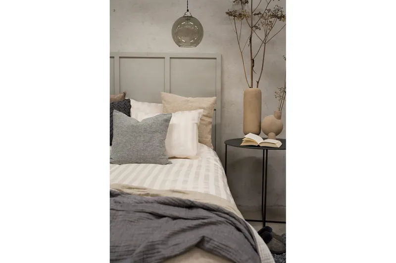 Påslakanset Enkelsäng 2-Dels Satin - Sand - Textil & mattor - Sängkläder - Bäddset & påslakanset