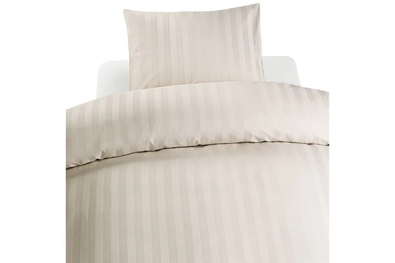 Påslakanset Enkelsäng 2-Dels Satin, Sand