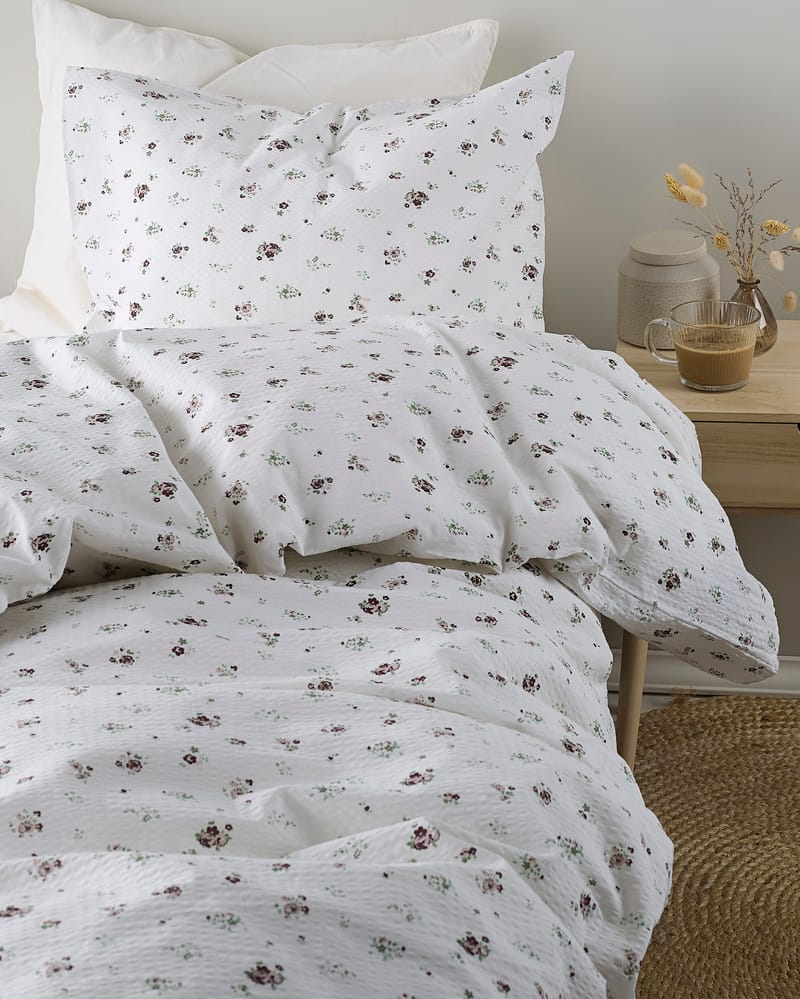 Påslakanset Enkelsäng 2-Dels Set Anna - Röd - Textil & mattor - Sängkläder - Bäddset & påslakanset