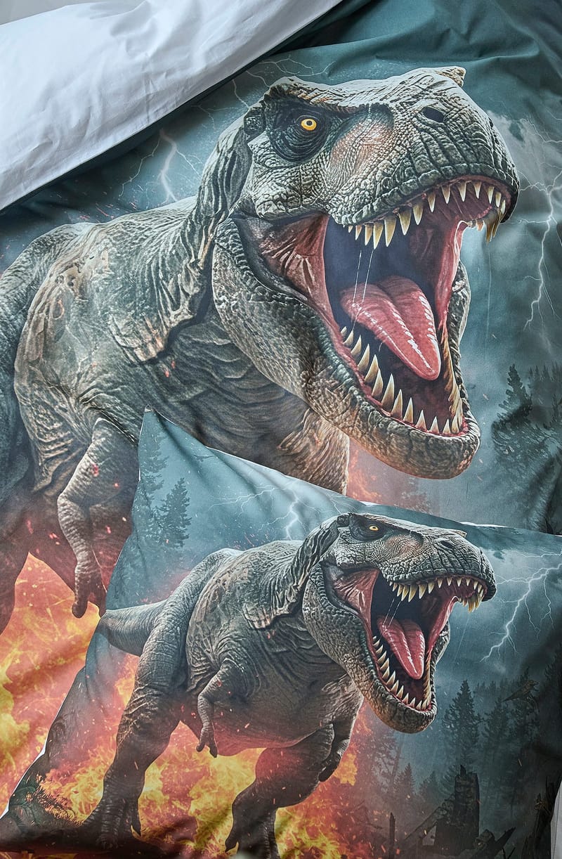 Påslakanset Enkelsäng 2-Dels Set Dinosaur - Textil & mattor - Sängkläder - Bäddset & påslakanset