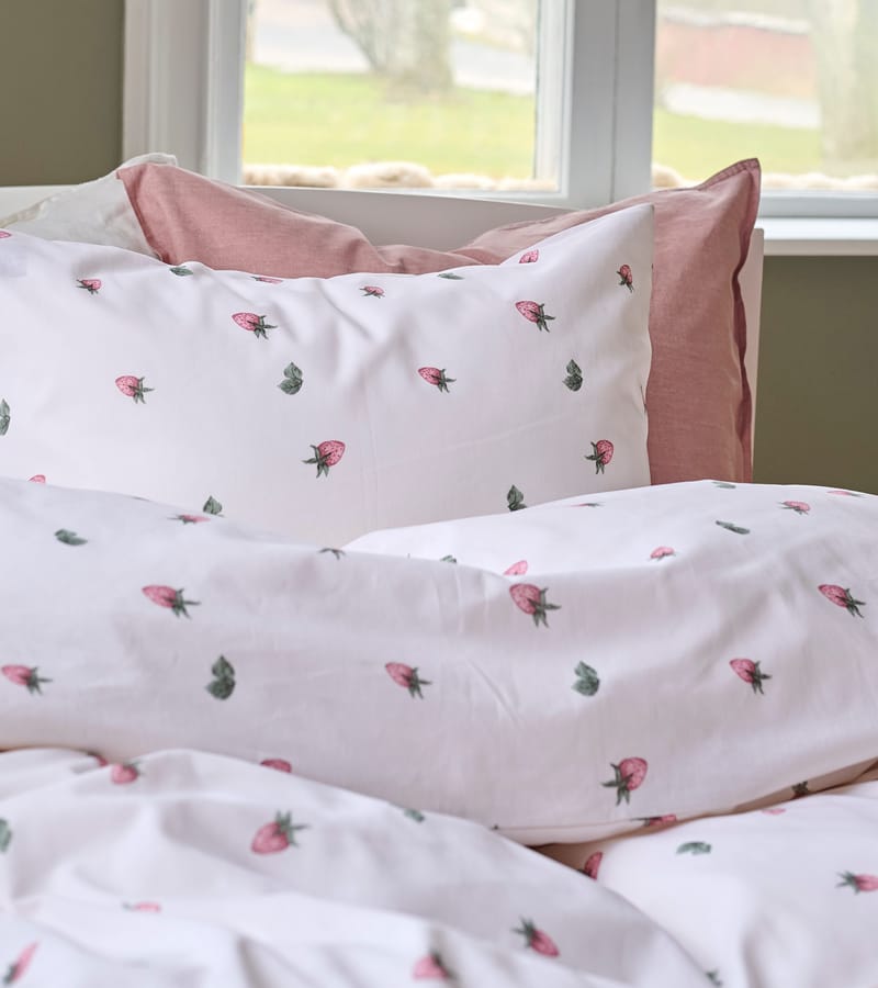 Påslakanset Enkelsäng 2-Dels Set Jordgubbsdröm - Textil & mattor - Sängkläder - Bäddset & påslakanset