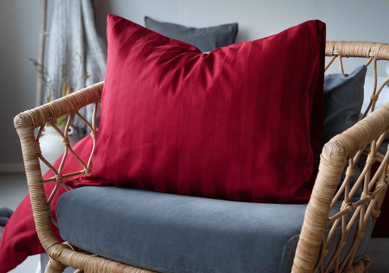 Påslakanset Enkelsäng 2-Dels Set Satin - Röd - Textil & mattor - Sängkläder - Bäddset & påslakanset