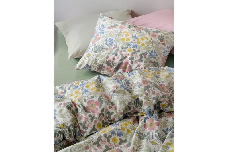 Påslakanset Enkelsäng 2-Dels Sommarblommor Multi - Textil & mattor - Sängkläder - Bäddset & påslakanset