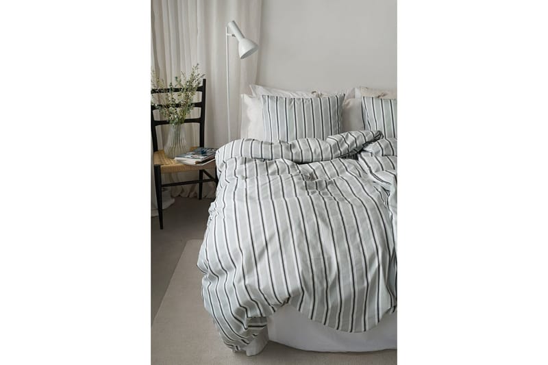 Påslakanset Enkelsäng 2-Dels Sunnan Rand - Grön - Textil & mattor - Sängkläder - Bäddset & påslakanset