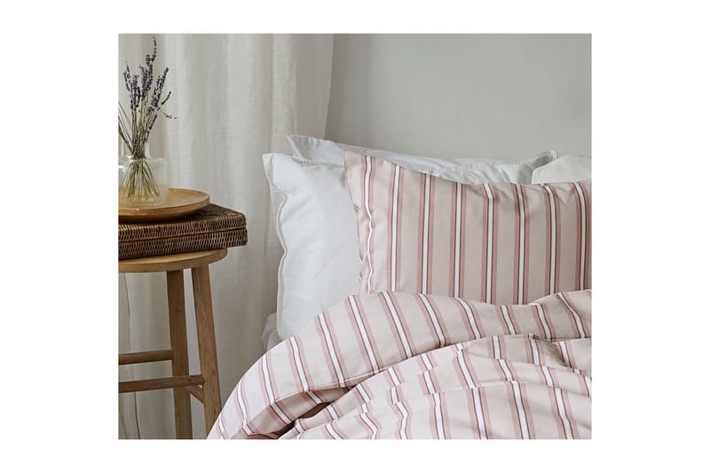 Påslakanset Enkelsäng 2-Dels Sunnan Rand - Rosa - Textil & mattor - Sängkläder - Bäddset & påslakanset