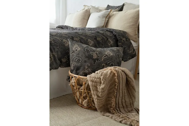 Påslakanset Enkelsäng 2-Dels Tilly - Svart - Textil & mattor - Sängkläder - Bäddset & påslakanset