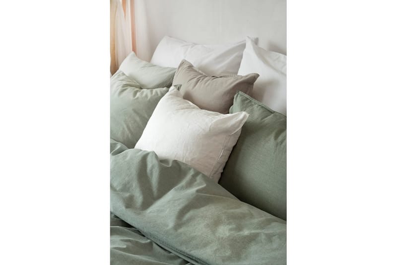 Påslakanset Enkelsäng 2-Dels Washed - Grön - Textil & mattor - Sängkläder - Bäddset & påslakanset
