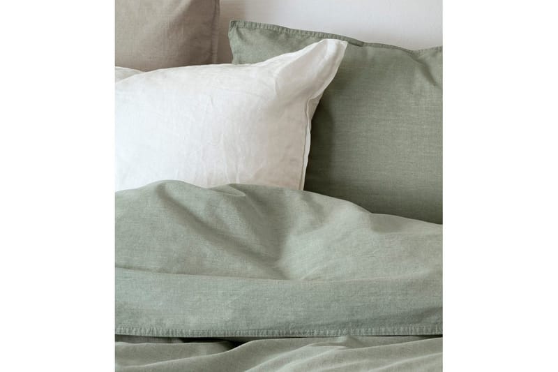 Påslakanset Enkelsäng 2-Dels Washed - Grön - Textil & mattor - Sängkläder - Bäddset & påslakanset