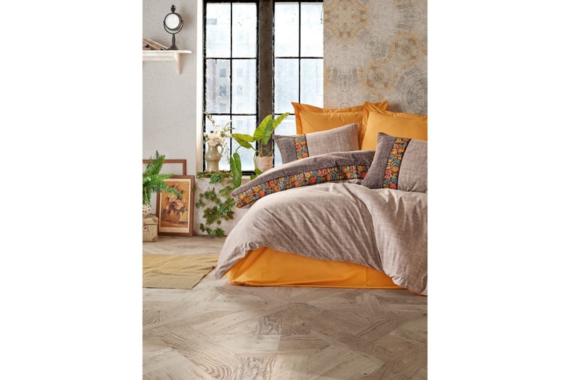 Cotton Box Ranforce Bäddset - Brun - Textil & mattor - Sängkläder - Bäddset & påslakanset - Påslakanset enkelsäng