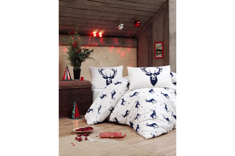 Eponj Home Bäddset Enkelt 3-dels - Mörkblå/Vit - Textil & mattor - Sängkläder - Bäddset & påslakanset - Påslakanset enkelsäng