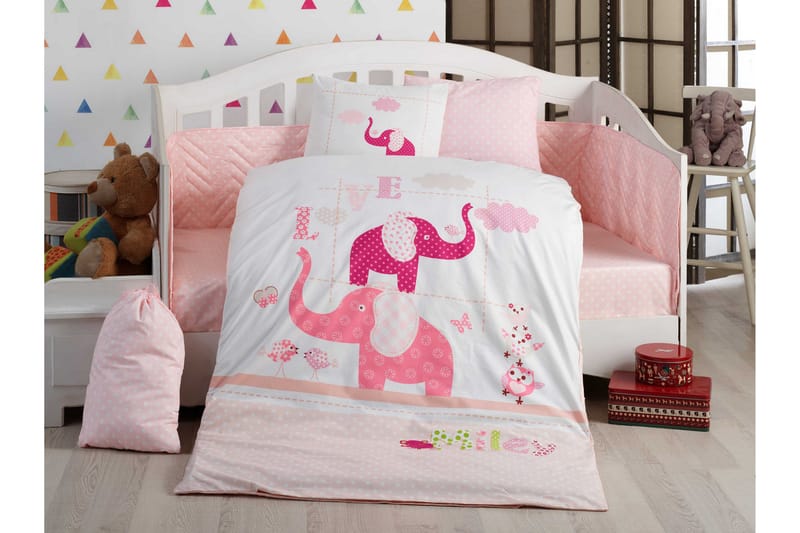 Hobby Poplin Barnbäddset - Rosa - Textil & mattor - Sängkläder - Bäddset & påslakanset