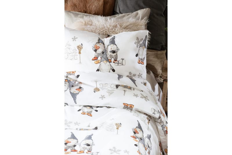 Påslakanset Enkelsäng Frosty Christmas - Grå - Textil & mattor - Sängkläder - Bäddset & påslakanset - Påslakanset enkelsäng