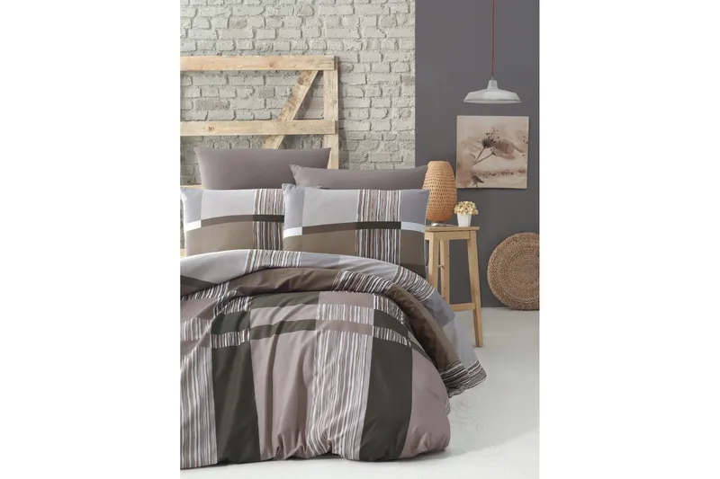 Victoria Ranforce Bäddset - Brun - Textil & mattor - Sängkläder - Bäddset & påslakanset - Påslakanset enkelsäng