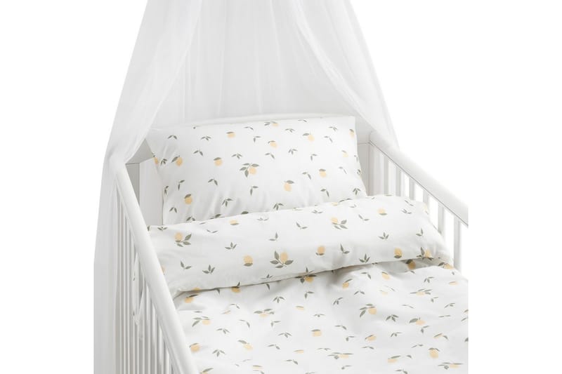 Påslakanset till Spjälsäng 2-Dels Lemons Gul, undefined