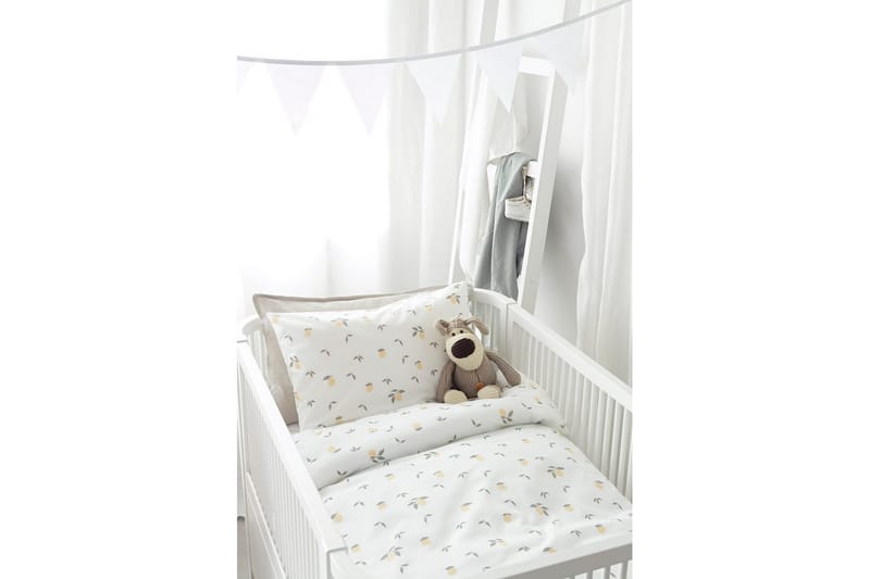 Påslakanset till Spjälsäng 2-Dels Lemons Gul - Textil & mattor - Sängkläder - Bäddset & påslakanset