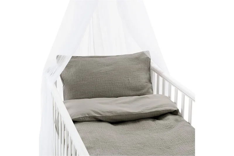 Påslakanset till Spjälsäng 2-Dels Rolling - Grå - Textil & mattor - Sängkläder - Bäddset & påslakanset