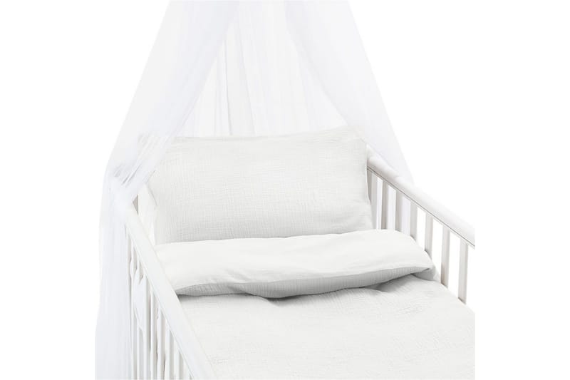 Påslakanset till Spjälsäng 2-Dels Rolling - Vit - Textil & mattor - Sängkläder - Bäddset & påslakanset