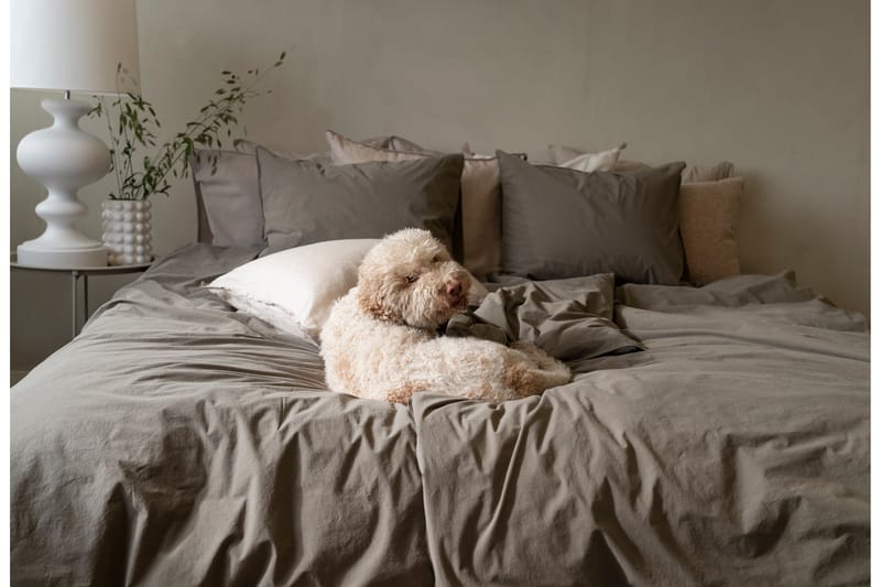 Percale 3-Dels Bäddset 210x220/50x60 cm Grön - Borganäs - Textil & mattor - Sängkläder - Bäddset & påslakanset