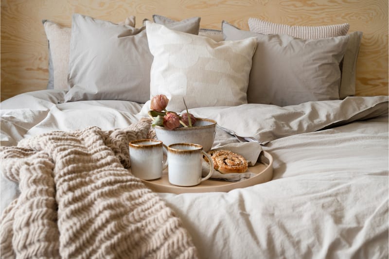 Percale 3-Dels Bäddset 210x220/50x60 cm Linnebeige - Borganäs - Textil & mattor - Sängkläder - Bäddset & påslakanset